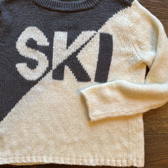 Wooden Ships "SKI" Womens SM/MED Mohair/Wool Blend Colorblock Sweater Pullover - Picture 8 of 15